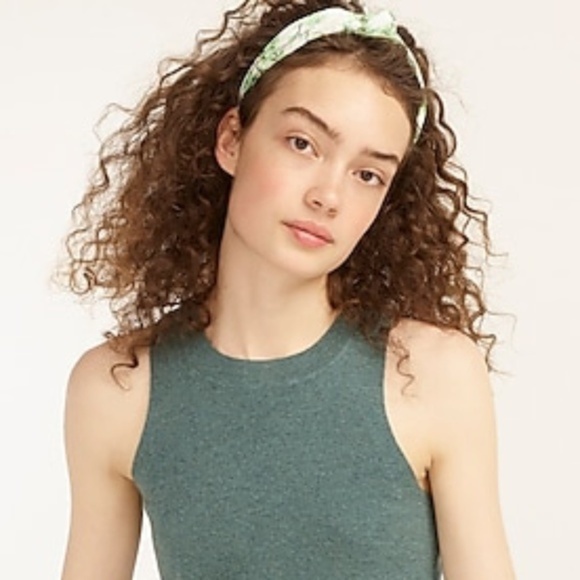 J. Crew Green Floral Knot Headband - Picture 3 of 3